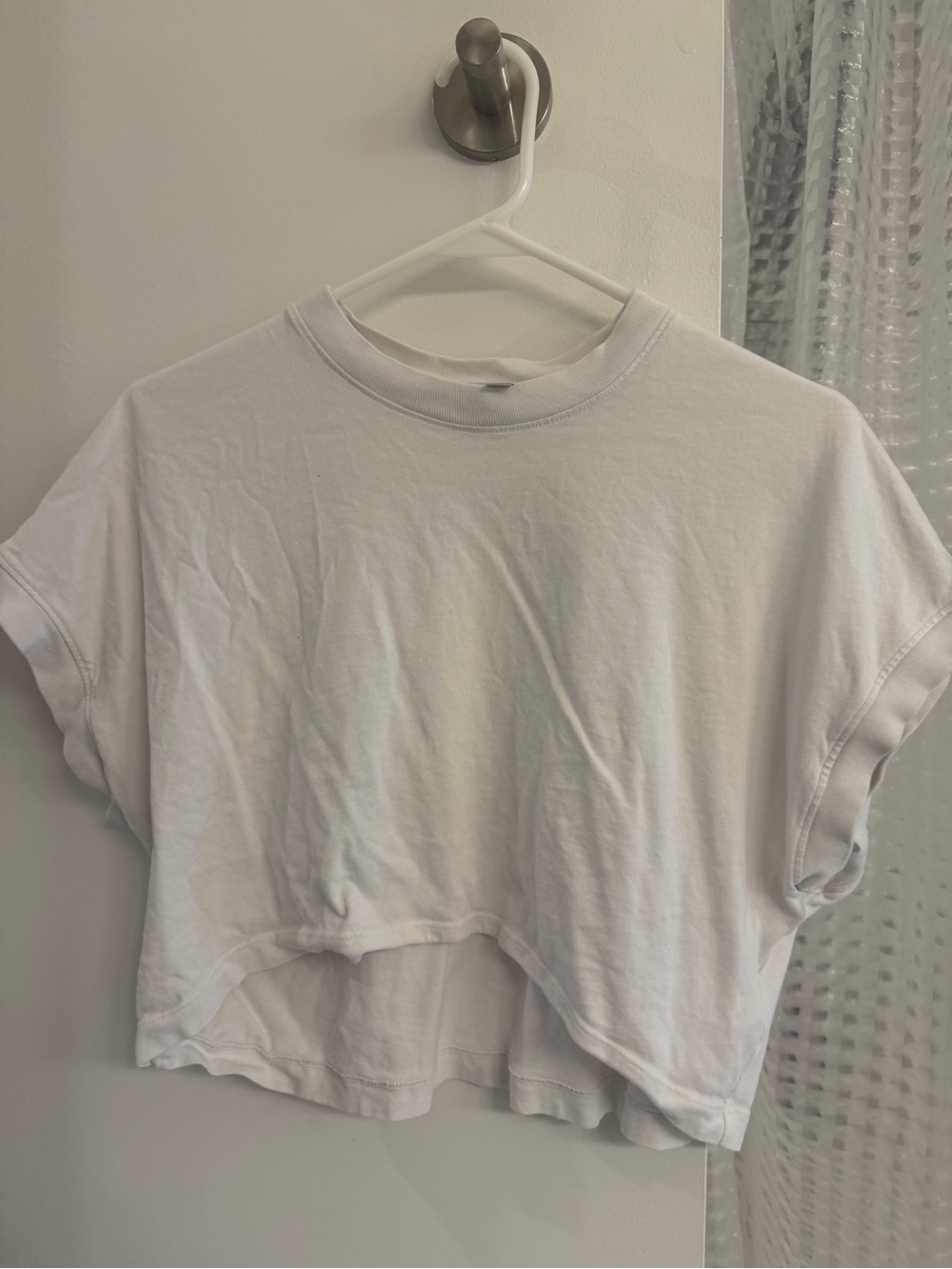 Agolde White Cropped Boxy Tee